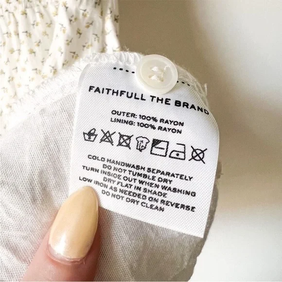 NWOT FAITHFULL THE BRAND Dulcia Smocked Bodice Mini Dress Size 4 - Picture 16 of 16